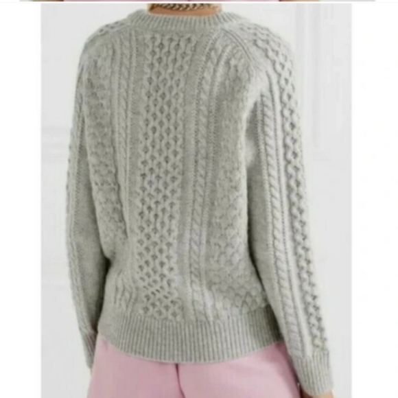 J. Crew Popcorn cable knit gray sweater - Picture 15 of 16
